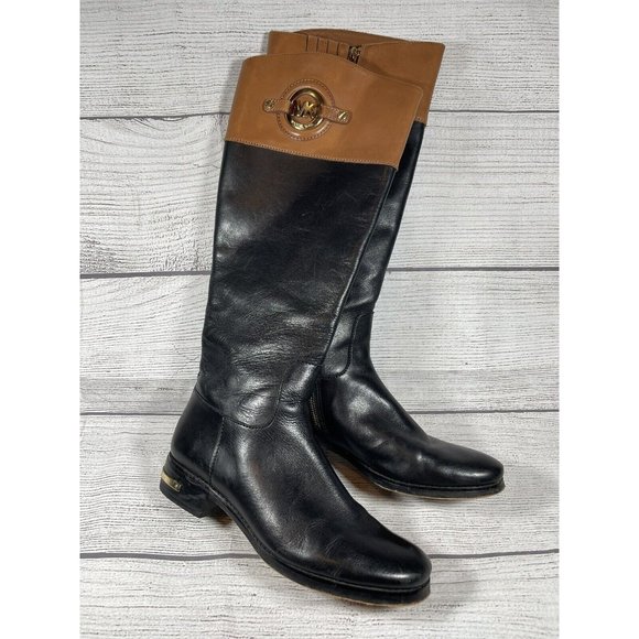 Michael Kors Stockard Leather Boots - Picture 1 of 8